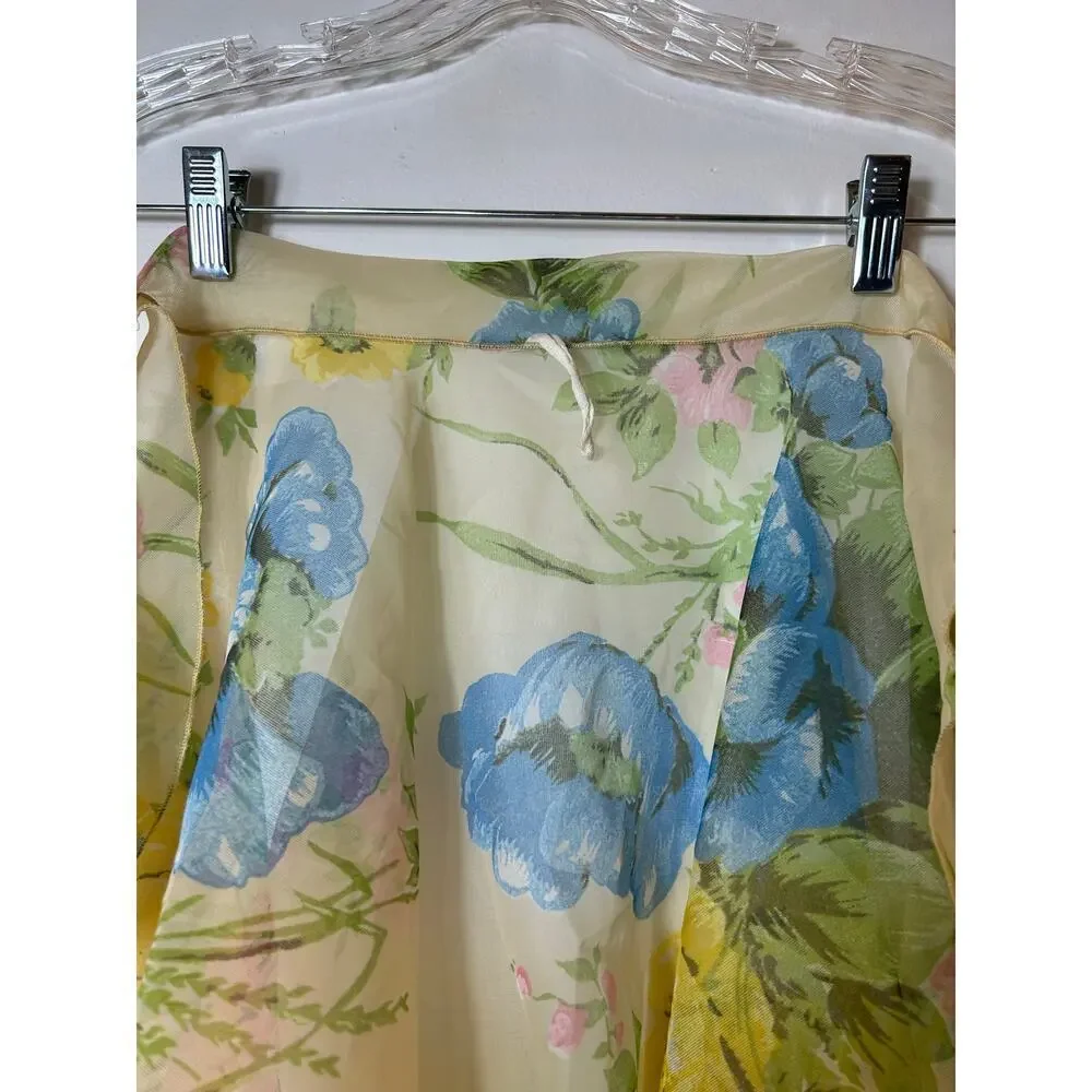VINTAGE Women’s Sheer Floral Apron / Size: One Size